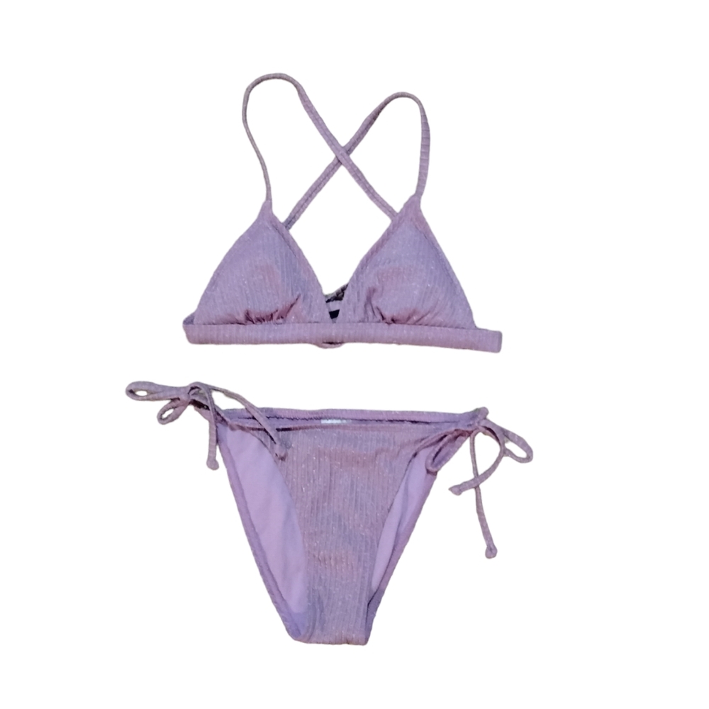 Xhilaration Purple Sparkle Bikini Size XS/S